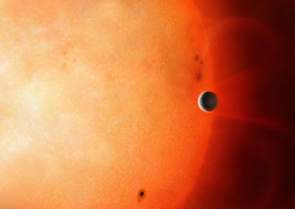 An artist’s impression of NGTS-4b and its star. Image credit: Mark Garlick / University of Warwick.