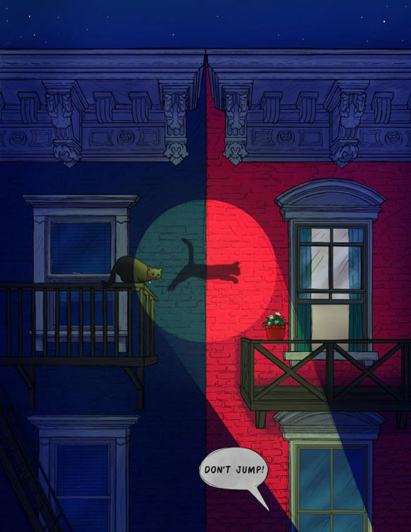 Minev et al figured out how to catch and save Schrödinger’s famous cat, the symbol of quantum superposition and unpredictability. Image credit: Kat Stockton.