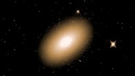 Hubble’s visible-light image of the compact elliptical galaxy Markarian 1216. Image credit: NASA / STScI.
