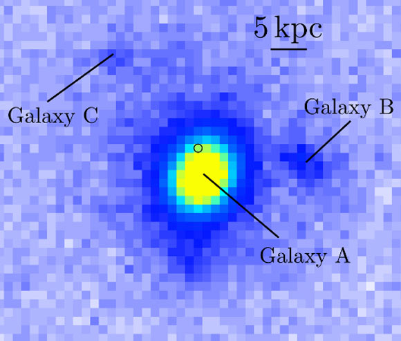 This VLT image shows DES J214425.25-405400.81, the host galaxy of FRB 180924. Image credit: Bannister et al, doi: 10.1126/science.aaw5903.