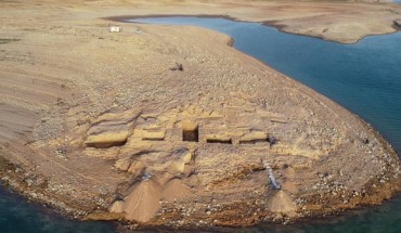 An aerial view of the Kemune palace from the west. Image credit: University of Tübingen / Kurdistan Archaeology Organization.