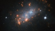 This image snapped by the NASA/ESA Hubble Space Telescope reveals a detailed view of NGC 1156. The color image was made from separate exposures taken in the visible region of the spectrum with Hubble’s Advanced Camera for Surveys. Two filters were used to sample various wavelengths. The color results from assigning different hues to each monochromatic image associated with an individual filter. Image credit: NASA / ESA / Hubble / R. Jansen.