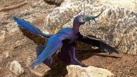 Microraptor swallowing Indrasaurus wangi. Image credit: Doyle Trankina.