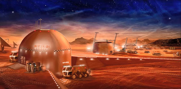 Mars colony. Image credit: X-Arc / NASA.