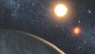 An artist’s rendering of a gas giant in a binary stellar system. Image credit: NASA / JPL-Caltech / T. Pyle.