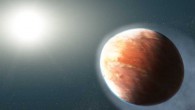 This artist’s illustration shows WASP-121b, an alien world that is losing magnesium and iron gas from its atmosphere. Image credit: NASA / ESA / J. Olmsted, STScI.