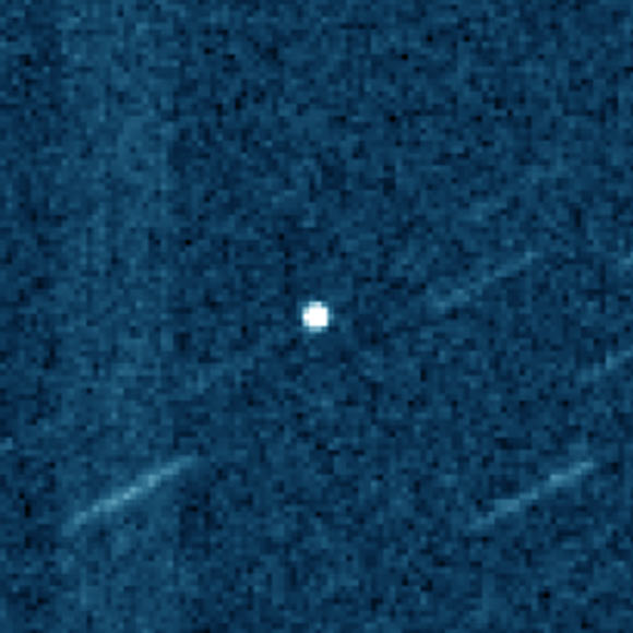 This image (colorized), taken by the International Scientific Optical Network (ISON), shows the near-Earth asteroid 2019 OK. Image credit: S. Schmalz / ISON.