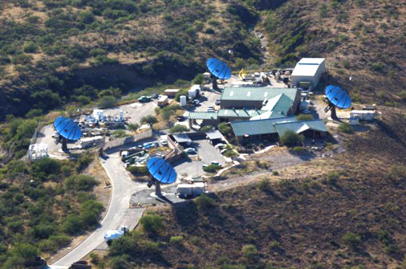 VERITAS is located at the basecamp of the Fred Lawrence Whipple Observatory in southern Arizona. Image credit: K. Gibbs & N. Galente, Whipple Observatory.