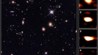 Massive and dusty star-forming galaxies are visible to ALMA (right), but invisible to Hubble (left). Image credit: Wang et al.