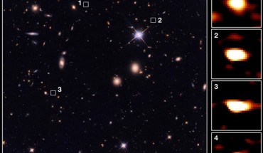 Massive and dusty star-forming galaxies are visible to ALMA (right), but invisible to Hubble (left). Image credit: Wang et al.