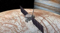 A 2016 artist’s concept of the Europa Clipper spacecraft. The design is changing as the spacecraft is developed. Image credit: NASA / JPL-Caltech.