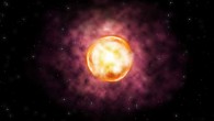 An artist’s concept of the SN 2016iet pair-instability supernova. Image credit: Gemini Observatory / NSF / AURA / Joy Pollard.