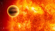 An artist’s impression of a hot-Jupiter exoplanet. Image credit: C. Carreau / ESA.