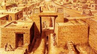 An artist’s reconstruction of the gateway and drain at the ancient city of Harappa. Image credit: Chris Sloan.