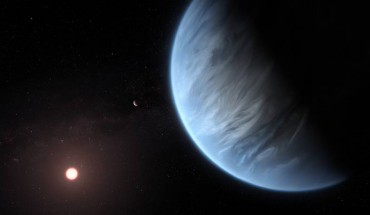This artist’s impression shows planets K2-18b and c and their host star. Image credit: NASA / ESA / Hubble / M. Kornmesser.