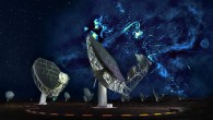 Radio image of the center of the Milky Way with a portion of the MeerKAT telescope array in the foreground. Image credit: University of Oxford / SARAO.