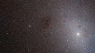 This Hubble image reveals a detailed view of part of the dwarf elliptical galaxy Messier 110. The color image was made from separate exposures taken in the visible and near-infrared regions of the spectrum with Hubble’s Wide Field Planetary Camera 2 (WFPC2). It is based on data obtained through two filters. The color results from assigning different hues to each monochromatic image associated with an individual filter. Image credit: NASA / ESA / Hubble / L. Ferrarese et al.