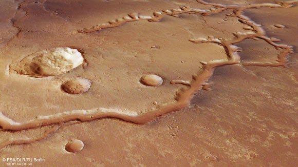 Perspective view of Nirgal Vallis. Image credit: ESA / DLR / FU Berlin / CC BY-SA 3.0 IGO.