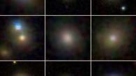Dwarf galaxies hosting active galactic nuclei that have spatially extended outflows. Image credit: Sloan Digital Sky Survey.