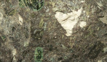 Kimberlite from a mine in the United States. Image credit: Woudloper / CC BY-SA 1.0.