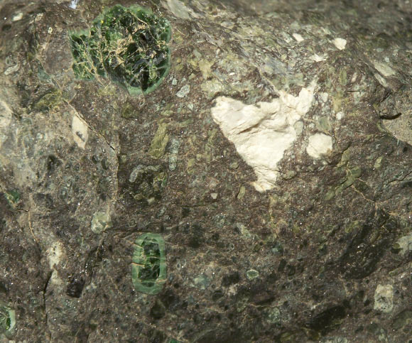 Kimberlite from a mine in the United States. Image credit: Woudloper / CC BY-SA 1.0.