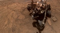 Curiosity rover took this selfie on October 11, 2019. The rover drilled twice in this location, nicknamed Glen Etive. Just left of the rover are the two drill holes, called Glen Etive 1 (right) and Glen Etive 2 (left). Image credit: NASA / JPL-Caltech / MSSS.