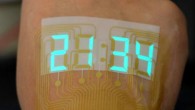 A stretchable light-emitting device becomes an epidermal stopwatch. Image credit: Zhou et al, doi: 10.1021/acsmaterialslett.9b00376.