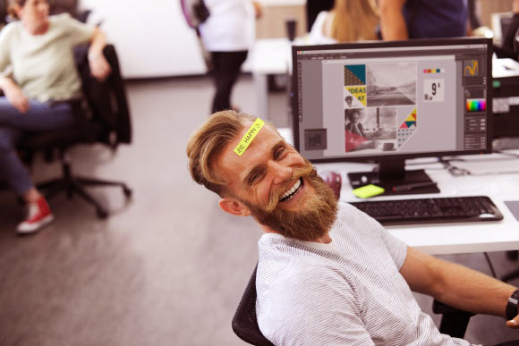 Bellet et al found a conclusive link between happiness and productivity. Image credit: Raw Pixel.
