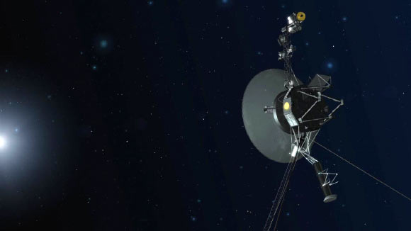 An artist’s concept depicting one of NASA’s twin Voyager spacecraft. Image credit: NASA / JPL-Caltech.