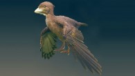 Life restoration of Fukuipteryx prima, a primitive bird that lived in what is now Japan about 120 million years ago. Image credit: Masanori Yoshida.