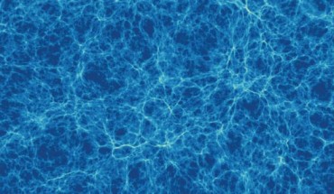 This is a simulation showing a section of the Universe at its broadest scale; a web of cosmic filaments forms a lattice of matter, enclosing vast voids. Image credit: Greg Poole / Tiamat Simulation.