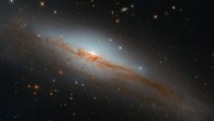 This new image from the NASA/ESA Hubble Space Telescope shows the spiral galaxy NGC 3749. The image is made up of observations from Hubble’s Wide Field Camera 3 (WFC3) in the infrared and optical parts of the spectrum. Two filters were used to sample various wavelengths. The color results from assigning different hues to each monochromatic image associated with an individual filter. Image credit: NASA / ESA / Hubble / D. Rosario et al.