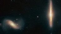 This Hubble image shows the pair of interacting galaxies Arp 293. The image includes infrared observations from Hubble’s Wide Field Camera 3 (WFC3). Three filters were used to sample various wavelengths. Image credit: NASA / ESA / Hubble / K. Larson et al.