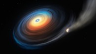 This illustration shows the white dwarf WD J0914 and its Neptune-like exoplanet. Image credit: M. Kornmesser / ESO.