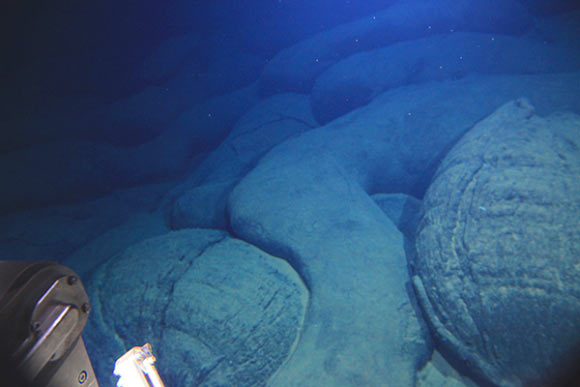 The newfound petit-spot volcano near Minamitorishima Island, Japan. Image credit: Tohoku University.
