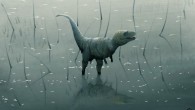 A juvenile Tyrannosaurus rex, based on the Jane specimen, walking through a lake. Image credit: PaleoEquii / CC BY-SA 4.0.