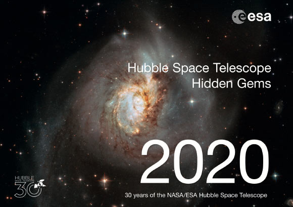 The cover page of the Hubble’s Hidden Gems 2020 Calendar. Image credit: NASA / ESA / Hubble.