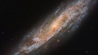 This Hubble image shows NGC 2770, a spiral galaxy located in the constellation of Lynx, 83.8 million light-years away. The color image was made from separate exposures taken in the visible and near-infrared regions of the spectrum with Hubble’s Wide Field Camera 3 (WFC3). It is based on data obtained through four filters. The color results from assigning different hues to each monochromatic image associated with an individual filter. Image credit: NASA / ESA / Hubble / A. Filippenko.