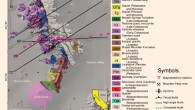 Geologic map of the Mountain Pass study area, California. Image credit: Denton et al, doi: 10.1130/GES02066.1.