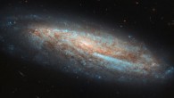 This Hubble image shows NGC 7541, a barred spiral galaxy located 103.7 million light-years away in the constellation of Pisces. Image credit: NASA / ESA / Hubble / A. Riess et al.