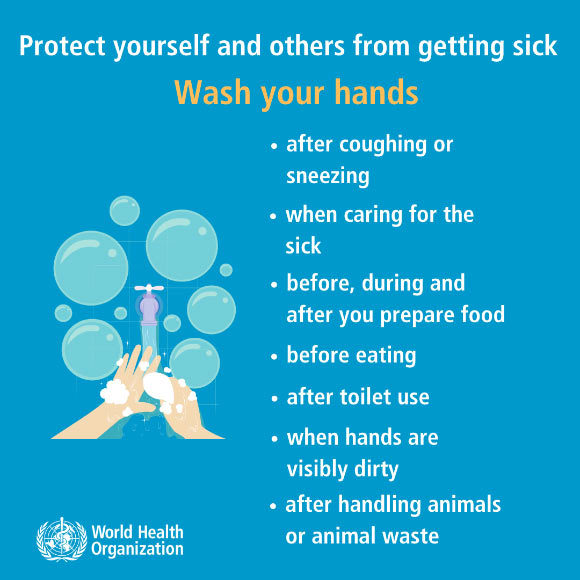 Protect yourself and others from getting sick. Image credit: World Health Organization.
