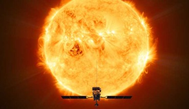 The ESA/NASA Solar Orbiter mission will face the Sun from within the orbit of Mercury at its closest approach. Image credit: ESA / ATG Medialab.