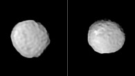 These images, taken by the SPHERE instrument on ESO’s Very Large Telescope, show the asteroid Pallas. Image credit: ESO / M. Marsset et al / MISTRAL algorithm, ONERA & CNRS.
