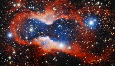 This image, taken by the Gemini Multi-Object Spectrograph on the Gemini South telescope on Cerro Pachón in Chile, shows the planetary nebula CVMP 1. Image credit: Gemini Observatory / NSF’s National Optical-Infrared Astronomy Research Laboratory / AURA.