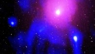 Evidence for the biggest black hole eruption seen in the Universe comes from a combination of X-ray data from Chandra and XMM-Newton, and the Murchison Widefield Array and Giant Metrewave Telescope, as shown here. The eruption is generated by a black hole located in the central galaxy of the Ophiuchus galaxy cluster, which has blasted out jets and carved a large cavity in the surrounding hot gas. Image credit: NASA / CXC / NRL / S. Giacintucci et al / ESA / XMM-Newton / NCRA / TIFR / GMRT / 2MASS / UMass / IPAC-Caltech / NSF.