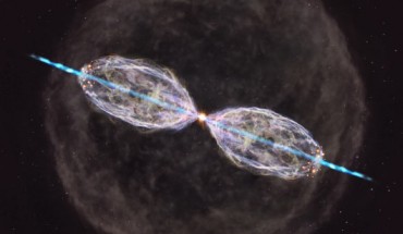 An artist’s impression of W43A. Image credit: NAOJ.