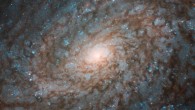 This Hubble image shows the flocculent spiral galaxy NGC 4237. The image is made up of observations from Hubble’s Wide Field Camera 3 (WFC3) instrument in the infrared and optical parts of the spectrum. Three filters were used to sample various wavelengths. The color results from assigning different hues to each monochromatic image associated with an individual filter. Image credit: NASA / ESA / Hubble / P. Erwin et al.