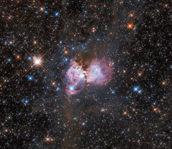 This Hubble image shows a region of space called LHA 120-N150. Image credit: NASA / ESA / Hubble / I. Stephens.