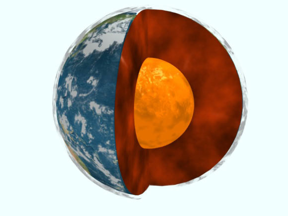 The internal sctructure of Earth. Image credit: NASA / JPL / Université Paris Diderot / Institut de Physique du Globe de Paris.