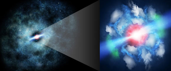 An artist’s impression of MG J0414+0534. Image credit: Kindai University.